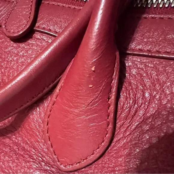 Authentic Bottega Veneta Large Brick Red Cervo Disc Boho Bag Intrecciato-Trimmed - Picture 11 of 12